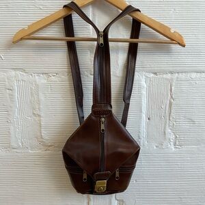 Vintage leather backpack